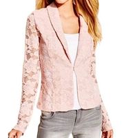 INC dusty rose lace blazer