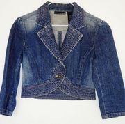 Dkny Medium Blue Denim Jacket Size XS