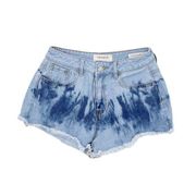 PacSun  High Rise Festival Shorts Blue Tie Dye Denim Frayed Hem Women's Size 24