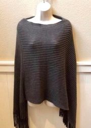 NWOT Charcoal Gray  poncho! One size fit all. Mint!