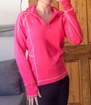 Avalanche Pink Quarter Zip Fleece Pullover Activewear Top