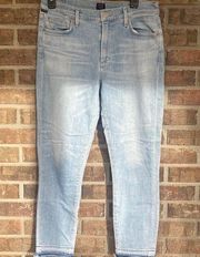 Citizens of humanity lightwashed crop high rise skinny size 30