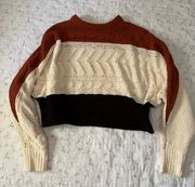 Block Stripe Cropped Sweater