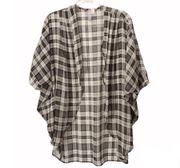 Black & White Plaid Kimono Blouse