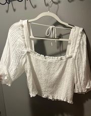 H&M White Crop Top