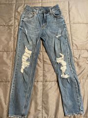 Distressed Mom Jeans