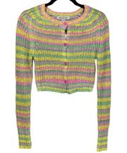 Urban Outfitters NWT  Crochet Knit Cropped Cardigan Sweater M