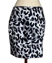 Cache Y2k snow leopard mini skirt