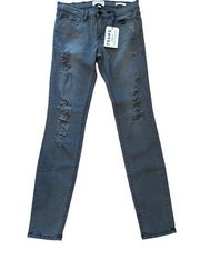 Frame Denim Le Skinny de Jeanne Gray Factory Distressed Jeans Women's 29