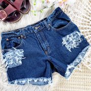 Jordache Vintage Distressed Denim Cutoff Shorts 28