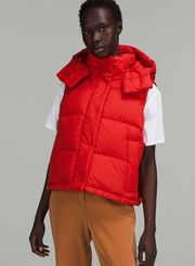 Lululemon Wunder Puff Cropped Vest Grenadine Red Puffer Jacket EUC Size 8