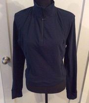 Yogalicious Lux XL Navy Athletic partial zip top womens VNC fitted