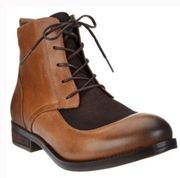 FLY London Leather Lace-up Ankle Boots CAMEL Arty