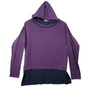 Calia By Carrie Underwood Purple Black Pullover Color Block Hoodie Size Medium