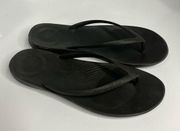 Fitflop black flip flops thongs black comfort sandals size 10