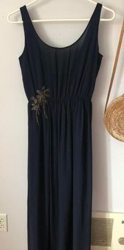 Zara Dress Boutique Palm Tree Long Dress