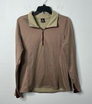 Kerrits Brown Quarter Zip Fleece Pull Over Sweater