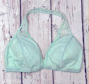 Bralette Lace Halter Pale Green-XL