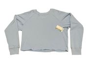 New  Tilda Crop French Terry Sweatshirt in Skylight Size Large