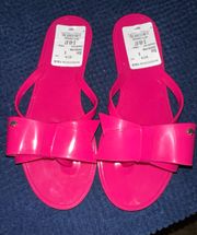 Kate Spade Festive Pink Jelly Flip Flops Women’s Size 5