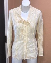 Nine West jeans yellow button up shirt