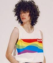 Get your PRIDE on!!! NWOT XL Levi's pride rainbow relaxed tank top shirt 🏳️‍🌈