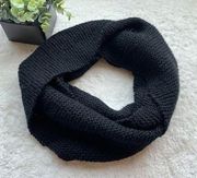 Black Knit Infinity Circle Loop Scarf