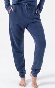 NWT Nux Los Angeles Washed Blue Organic Jogger Lounge Pants Small