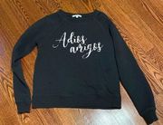 Rebecca Minkoff Adios Amigos Black Crewneck