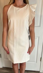 Dinah White One Shoulder Dress