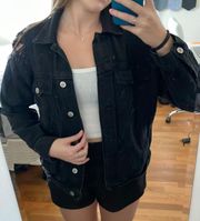 Forever 21 Distressed Denim Jean Jacket