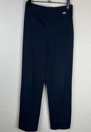 ST. John Sport Women's Activewear Pant Elastic Waist Side Zip Navy Blue Size 4