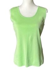 Ming Wang Green Shell Sleeveless Tank Top Sz Small NWT