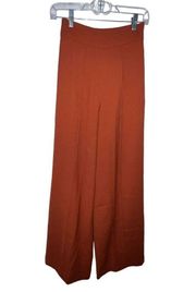 HOUSE OF CB ROSALVA WIDE LEG TROUSERS ONLY RUSSETT RUST COLOR WOMEN SIZE XS NEW