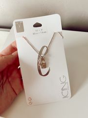 “C” Locket Necklace NWT