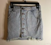 One Teaspoon Viper High Waist Denim Mini Skirt