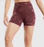 Gymshark Adapt Seamless Shorts Maroon Camo XL Women’s