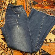 Plus size18 mega Bohemian 70’s Style flare jeans! Figure Flattering Like New