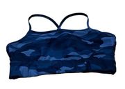 Gap Fit Blackout Technology Blue Camo Sports Bra Womens Size Small