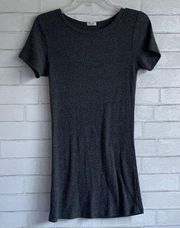 Brandy Melville  J Galt Gray Ribbed Dress