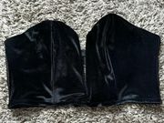 Victoria's Secret Victoria Secret Black Velvet Corset Crop Top