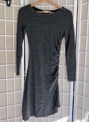 Michael  wool blend zip sweater dress size 2 gray
