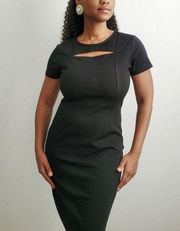 Harve Benard NWT Black Bodycon Dress with Peekaboo Cutout Size Small