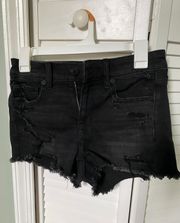 American Eagle  Black Ripped Shorts