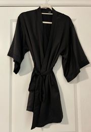 Black Silky Robe