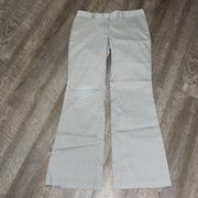 Lightweight Gray White Vertical Stripe Flare Leg Pants size 8