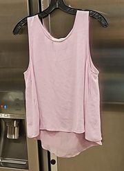 💕CUPCAKES AND CASHMERE💕 Chiffon Sleeveless Blouse ~ Light Pink NWOT