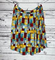 LuLaRoe NWT Size 3XL Geometric Print Pleated A-Line Madison Skirt