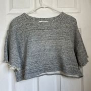 Derek Lam 10 Crosby cropped grey sweatshirt top blouse