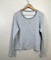 Sundry Raw Edge Boxy Studded Sweatshirt 1